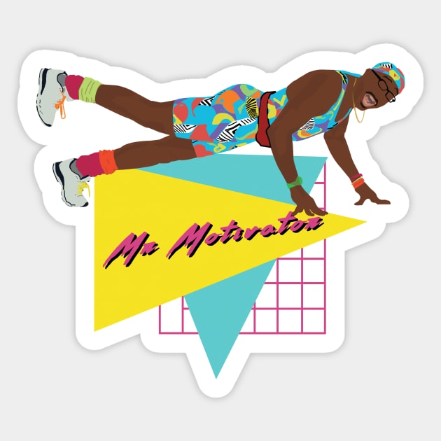 Mr Motivator 90s Throwback Sticker by NostalgiaUltra